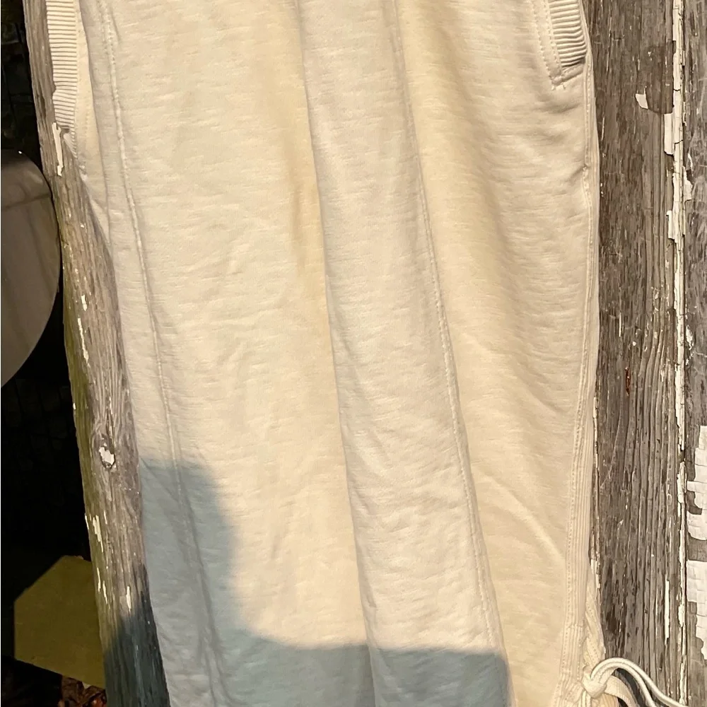 Anthropologie daily practice horizon wide leg knit Jumpsuit in pearl - Picture 11 of 13